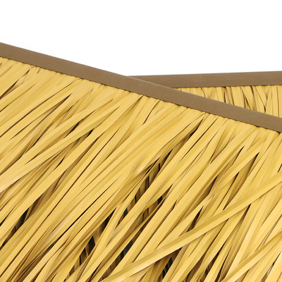 Decoratieve Lichtgele Met stro bedekte Dakcabana van de het Dak Tropische Paraplu van Pvc het Daktegel