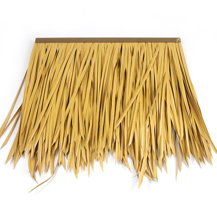 Decoratieve Lichtgele Met stro bedekte Dakcabana van de het Dak Tropische Paraplu van Pvc het Daktegel