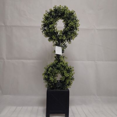 Versterkte Plastic Kunstmatige Groene Bomen, 1m Faux Bukshoutballen Openlucht